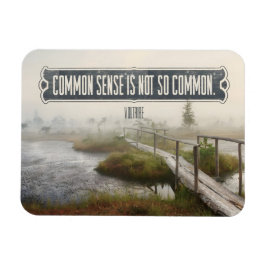 Imán Voltaire cita Inspiradora "sentido común" Flexi