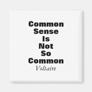 Imán Voltaire Common Sense Cita Magnet