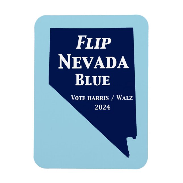 Imán Voltear el azul de Nevada en 2024 (Vertical)
