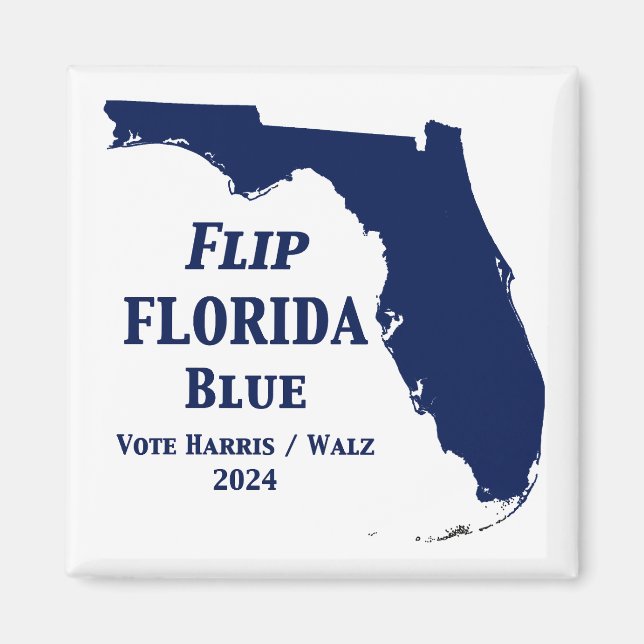 Imán Voltear Florida Blue en 2024 (Frente)