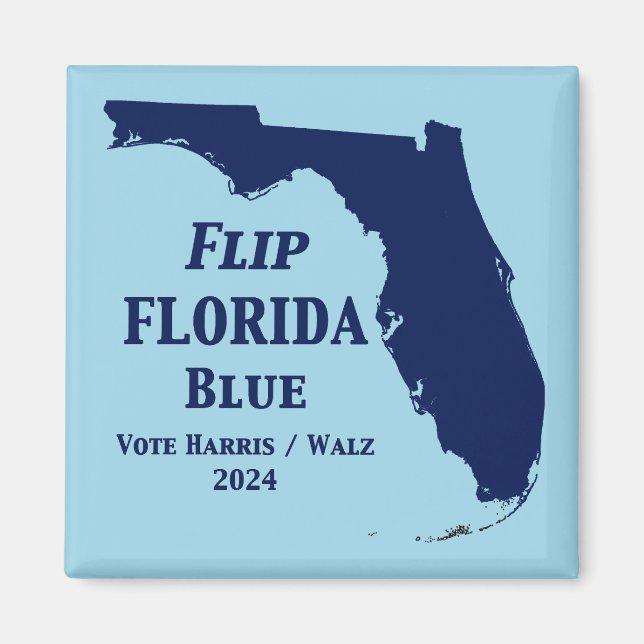 Imán Voltear Florida Blue en 2024 (Frente)