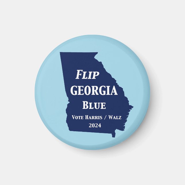Imán Voltear Georgia Blue en 2024 (Frente)