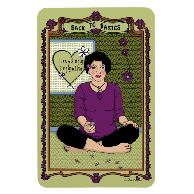 Imán Volver a Basics_A_4x6 Refrigerator Magnet (Vertical)