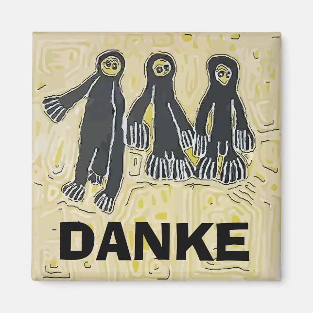 Imán Voodoo Doll, GRACIAS, personalice (Frente)