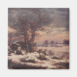 Imán Vordingborg en Invierno por J.C. Dahl Arte Fino