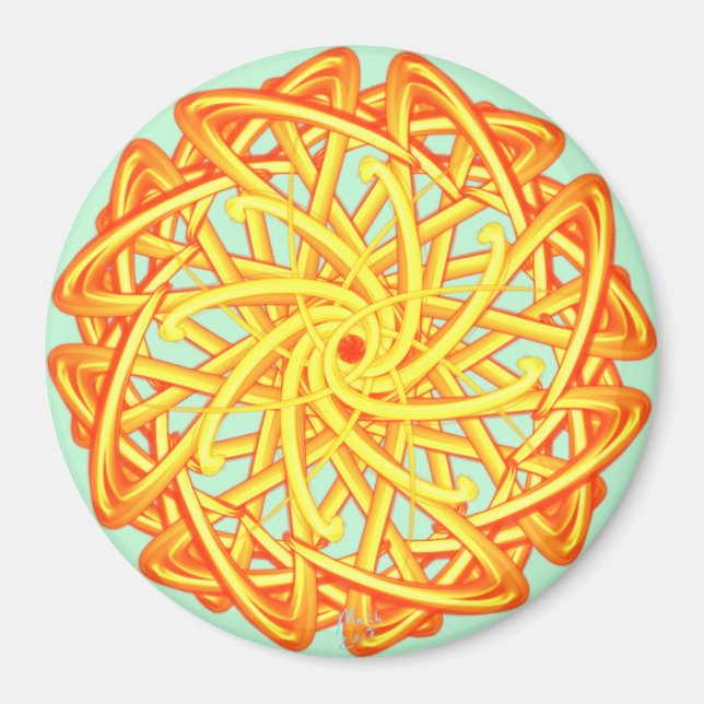 Imán Vortex de lava por flor de poder (Frente)