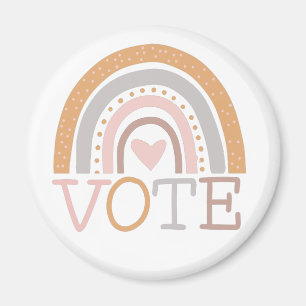 Imán Vota Diseño de texto pastel arcoíris lindo