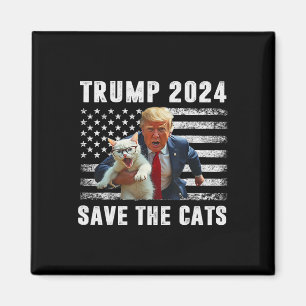 Imán Vota Trump 2025 Divertido Salva A Los Gatos