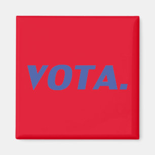 Imán Vota vota en español azul rojo moderno político