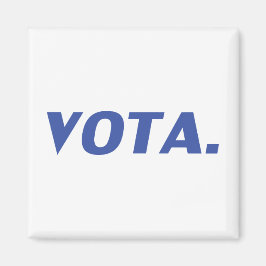 Imán Vota vote en español político moderno azul blanco