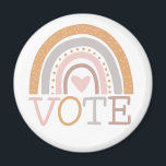 Imán Votación | Diseño de texto de arcoiris para el Pas<br><div class="desc">Arte de arcoiris pastel con un mensaje importante - Vota.</div>