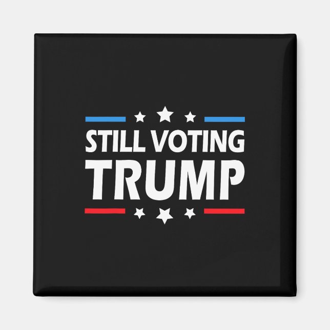 Imán Votando por Trump 2024 Patriótica Bandera American (Frente)