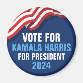 Imán Votar a Kamala Harris por el presidente 2024 Blue