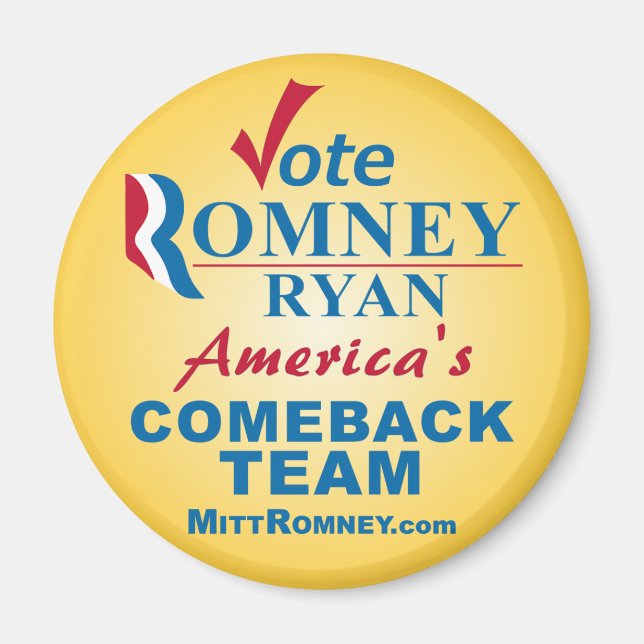 Imán Votar a Romney Ryan - Anti Obama (Frente)