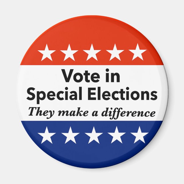 Imán Votar elecciones especiales (Frente)