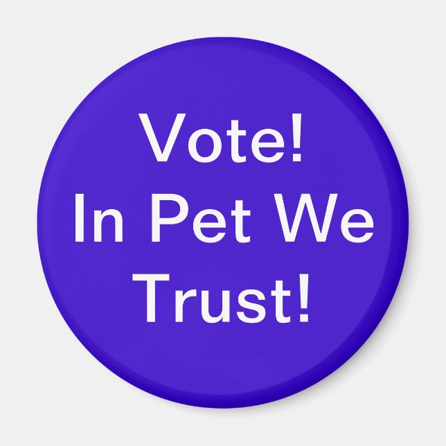 Imán Votar Mascota Confiamos (Frente)