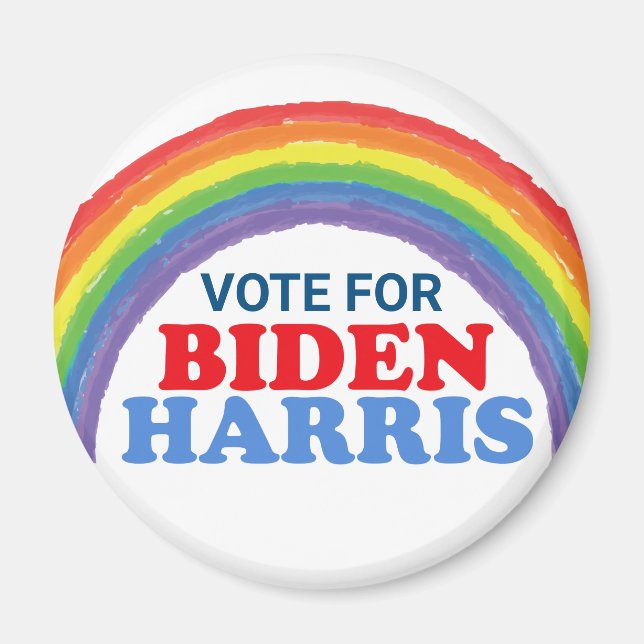 Imán Votar por las elecciones de Biden Harris Rainbow (Frente)
