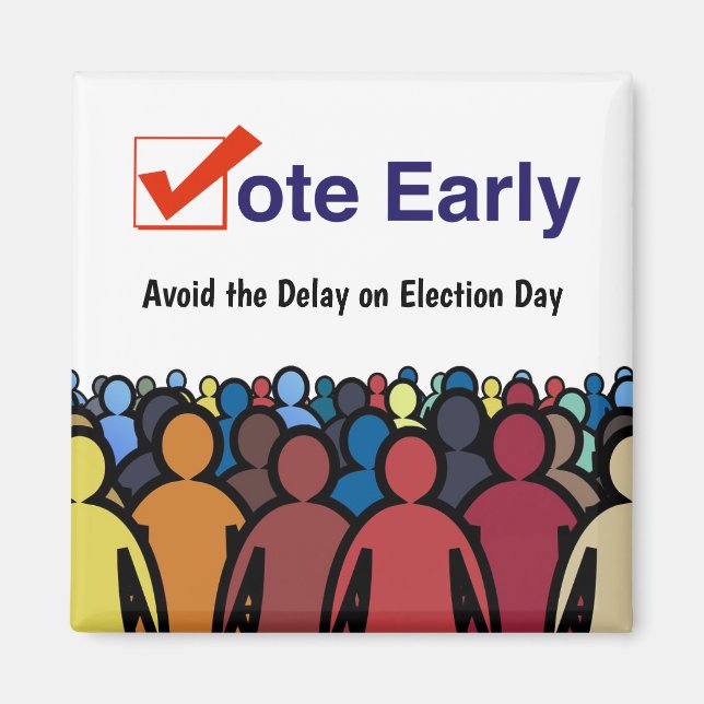 Imán Votar temprano (Frente)