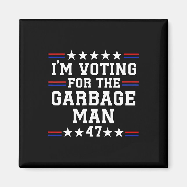 Imán Votaré por el basurero - Basura para Trump (Frente)