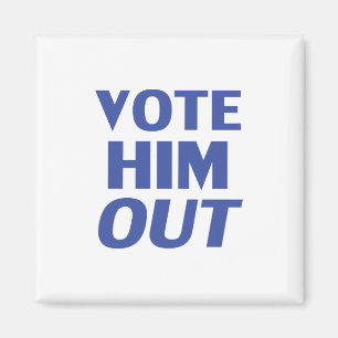 Imán Votarlo fuera tipografía audaz azul blanco