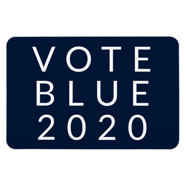 Imán Vote Blue 2020 Biden Harris USA Simple Minimal (Horizontal)