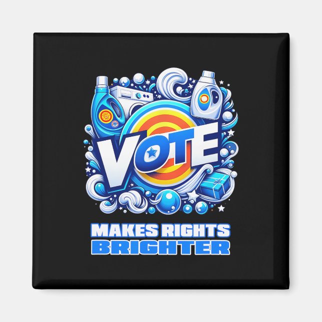Imán Vote Detergent Bright Funny Vintage 2024 (Frente)