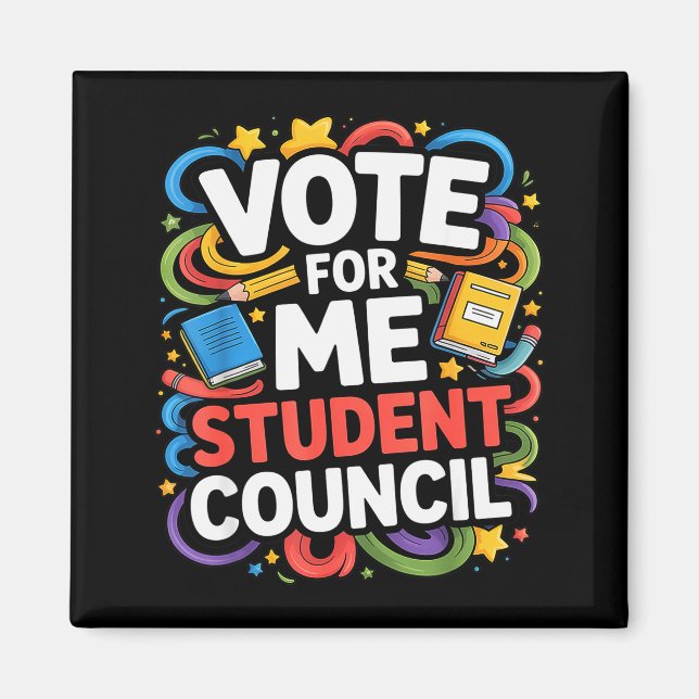 Imán Vote For Me Student Council Great Vibes School Ele (Frente)