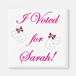 Imán ¡Voté por Sarah!