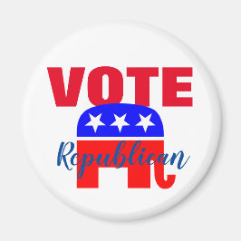 Imán VOTE Republicano con Elefante Patriótico