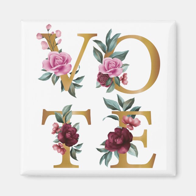 Imán Voto de Go Feminine Elegine Femenino con Floral de (Frente)