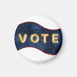 Imán Voto de Ola Azul Patriótica
