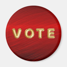 Imán Voto Gráfico Metálico Rojo Carmesí