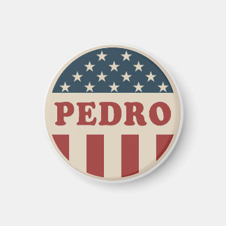 Imán Voto por Pedro Clásico botón de voto retro-estadou