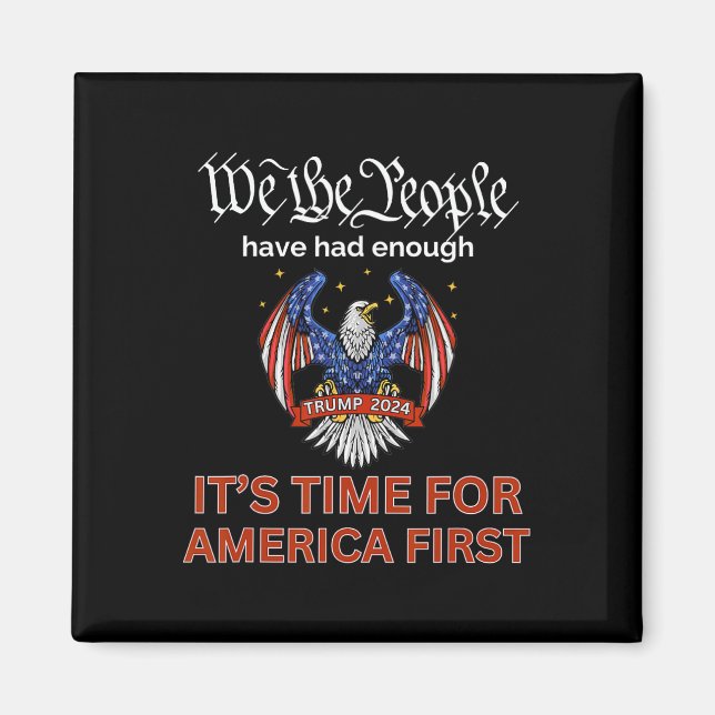 Imán Voto Republicano Trump 2024 América Primero Nosotr (Frente)