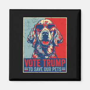 Imán Voto Retro Trump Para Salvar A Nuestros Mascotas T