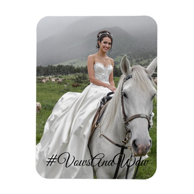 Imán #VowsAndWowFlexible Photo Magnet (Vertical)