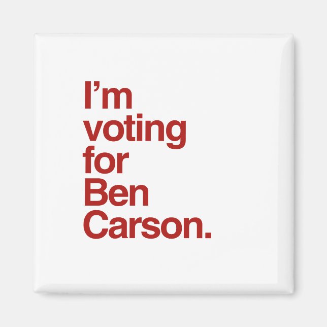 Imán Voy a votar por Ben Carson 2016 (Frente)