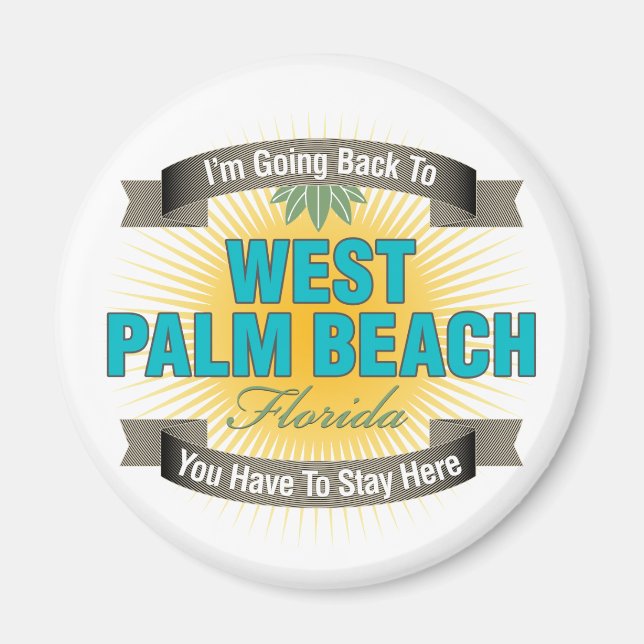 Imán Voy de vuelta a (West Palm Beach) (Frente)