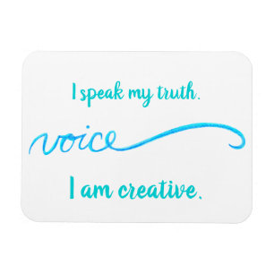 Imán "Voz" Blue Throat Chakra Inspirando Palabras Magne