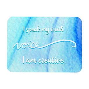 Imán "Voz" Throat Azul Chakra Inspirando palabras imane
