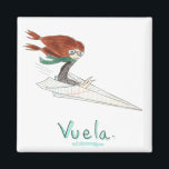 Imán Vuela Iman<br><div class="desc">Chapel vuela en una avión de papel para iniciar una nueva etapa en su vida</div>