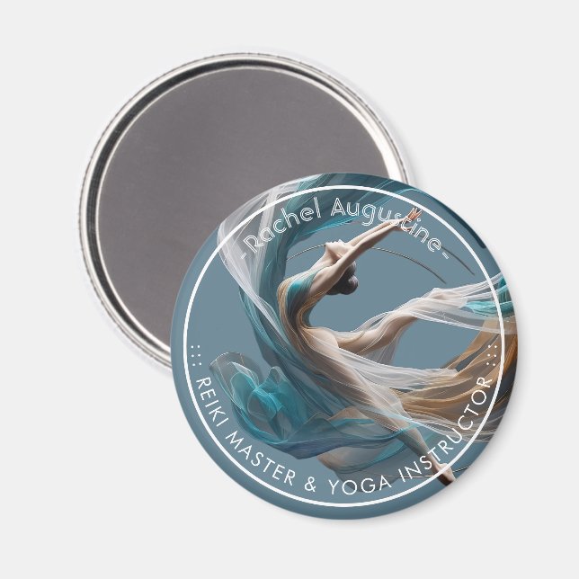 Imán Vuelo aéreo Aire Yoga Instructor Pilates Fitness (Anverso/Reverso)