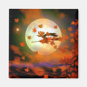 Imán Vuelo de la bruja de Halloween