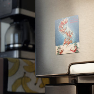 Imán Vuelo del trineo y del reno de Papá Noel del