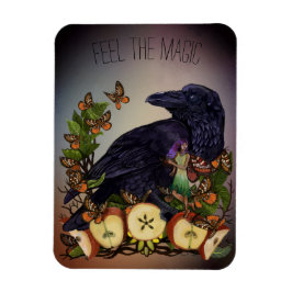 Imán Vuelos de Fantasy Raven Fery Art Postcard