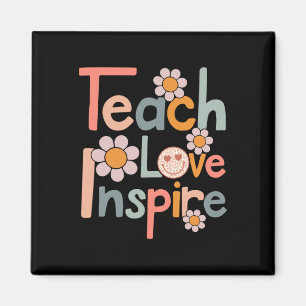 Imán Vuelta al cole Enseña Amor Inspira Retro Profesore