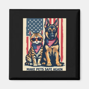 Imán Vuelvan a ser Seguros las Mascotas Trump Gatos Par