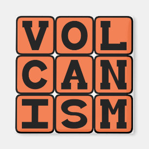 Imán Vulcanismo, erupción de roca fundida