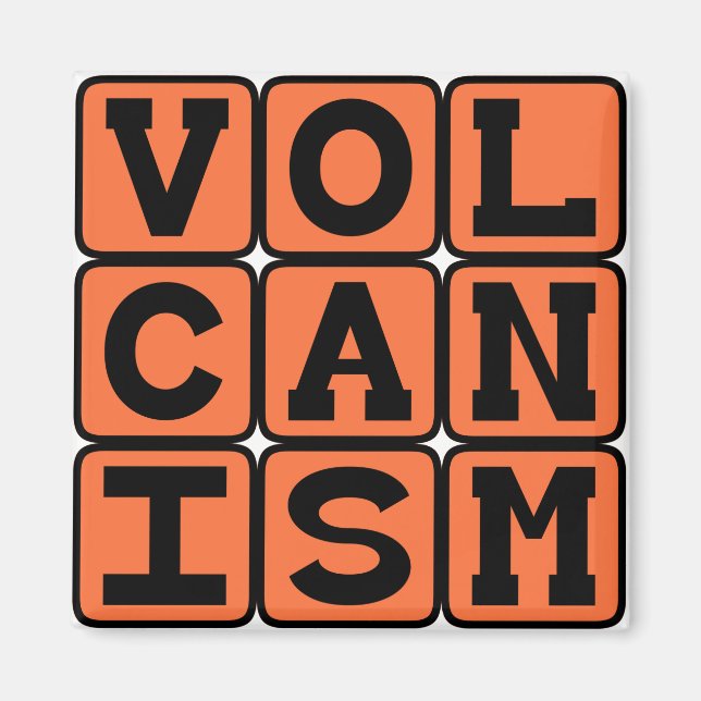 Imán Vulcanismo, erupción de roca fundida (Frente)