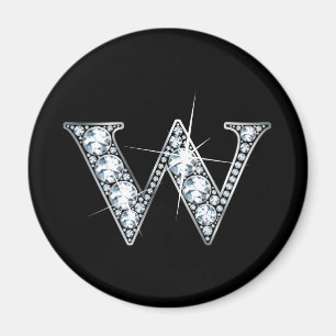 Imán "W" Diamond Bling Magnet